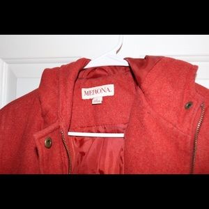 Warm long orange jacket